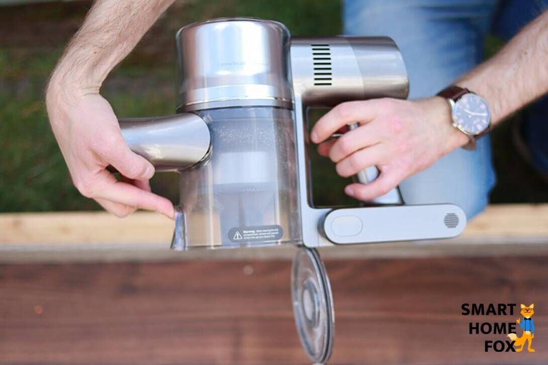 vidage bac poussiere aspirateur balai dreame t20